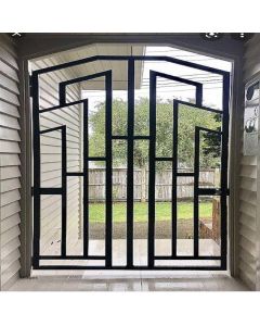Geometric Security Metal Door | Durable Outdoor Steel Door | Maimo-MAM1024202506