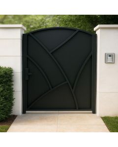 Arched Top Metal Gate with Curved Line Design | Maimo Furniture-MAM10242025010