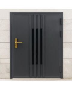 Modern Steel Metal Door with Vertical Stripes – Maimo Furniture-MAM10242025013