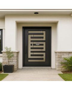 Modern Metal Entrance Door with Horizontal Block Design – Maimo Furniture-MAM10242025025