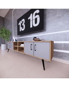 Modern Freestanding TV Stands with Storage for Contemporary Living Spaces MAM12162025407