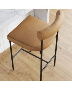 Contemporary Island Stool with Curved Backrest | Maimo Furniture Cameroon MAM11011202513