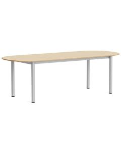 Oval Formica Dining Table with White Metal Legs – Modern Spacious Dining by Maimo Furniture-MAM1118202519