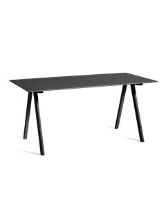 Black Formica Dining Table with Modern Metal Legs – Sleek Contemporary Dining by Maimo Furniture-MAM1118202514