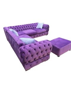 DER - 6PP - 6 Places - Purple Velvet  Derick Sofa, Very Comfortable - MAM20231005006