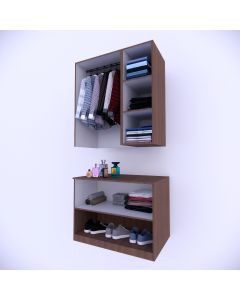 Floating Wardrobe with Shelves and Shoe Storage – Formica Finish by Maimo Furniture-MAM1008202526