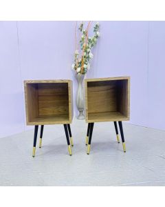 Modern Formica Bedside Tables with Black Metal Legs – Minimalist Bedroom Furniture by Maimo Furniture-MAM1125202515