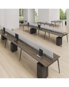 6 seater Long open space desk with drawers – Formica Finish Desk by Maimo Furniture-MAM2810202511