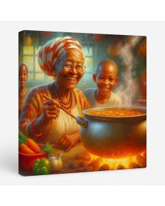 African Grandmother Cooking Art – Family Tradition by Maimo Furniture- MAM0910202510