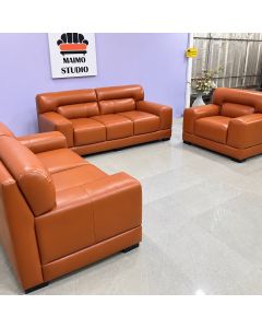 Fidel Leather Living Room Sofa Set-MAM1909202613