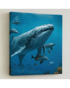 Whale and Dolphins Underwater Art – Maimo Furniture- MAM0910202557