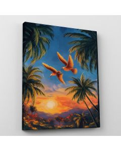 Tropical Sunset Birds in Flight Art – Maimo Furniture- MAM0910202577