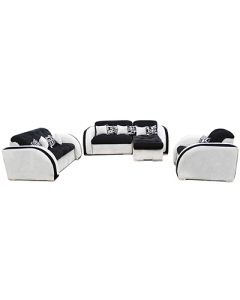 TIT-3BA - Black Friday Modern TITE Velour Sectional sofa Set, Black - Ash, Velvet Material - MAM30092001
