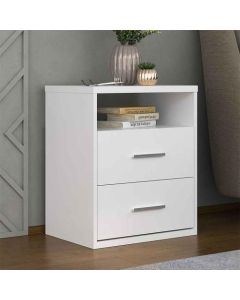 Luxury Bedside Cupboard with 2 Drawers & Open Shelf – Bedroom Storage MAM22102025006