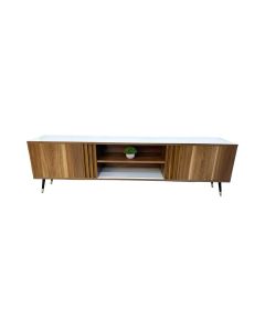 Miracle Free Standing TV Stand with Fluted Doors – Modern Formica TV Console by Maimo Furniture-MAM202616031