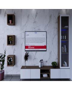Luxury Marble TV Wall Unit with Display Cabinet – Maimo Furniture-TV2026140510