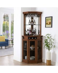 Classic Formica Corner Bar Cabinet – Space-Saving Home Bar by Maimo Furniture  MAM0111202500
