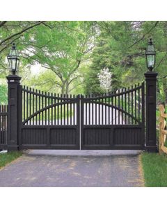 Double Swing Curved Metal Gate – Elegant Driveway Gate by Maimo Furniture MAM0111202513