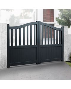 Curved-Top Vertical Bar Metal Gate – Elegant Modern Entrance by Maimo Furniture MAM01112025127