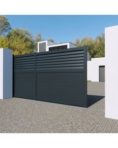 Modern Horizontal Louver Metal Sliding Gate – Sleek Privacy Gate by Maimo Furniture MAM01112025130