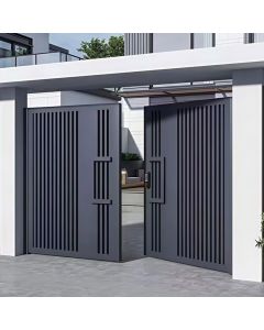 Vertical Line Modern Metal Gate – Contemporary Black Entrance Gate by Maimo Furniture MAM01112025131