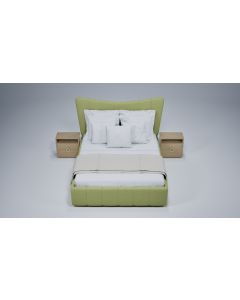 Contemporary Bed with Curved Upholstered Headboard and Side Tables | Maimo Furniture Cameroon-MAM0930202511
