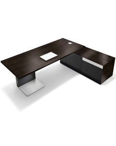 TAB - 1PC - Modern office table executed in wood and glass (Desk only)- MAM02012207