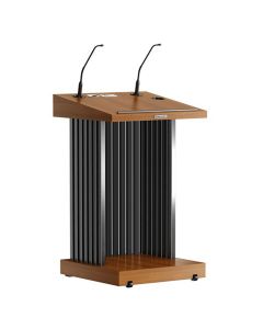Conference Podium with Metal Columns – Modern Wooden Stand by Maimo Furniture MAM3010202503