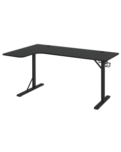 L-Shaped Modern Black Office Desk – Ergonomic Corner Workstation by Maimo Furniture MAM0311202510