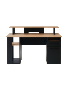 Two-Tone Office Desk with Monitor Shelf and Storage Drawers – Maimo Furniture MAM0311202512