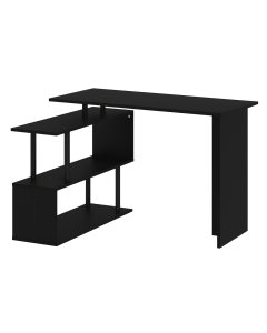 Modern Black Office Desk with Open Shelves – Maimo Furniture MAM0311202514