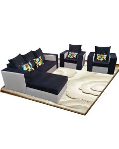AFS-6BG - Modern Comfortable Sofa  Dismantlable Glass Dining Table Pack - MAM1902200602