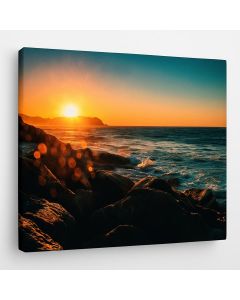 Ocean Sunset on Rocks Art – Coastal Beauty by Maimo Furniture- MAM0910202524