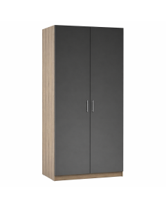 Modern Formica Wardrobe with Dual-Tone Doors & Shelves – 2 Door Closet by Maimo Furniture-MAM202604245
