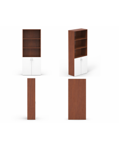 Modern Formica Office Shelf Cabinet with White Doors – Maimo Furniture-MAM2026042413