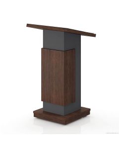 Executive Podium with Dark Wood and Black Finish – Premium Stand by Maimo Furniture MAM3010202505