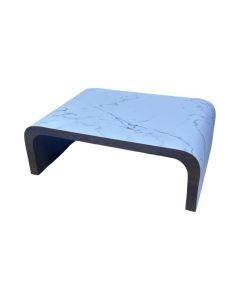 Unique piece center table with marble formica top and curved formica base-MAM060120262