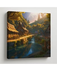 Rustic Village Stream Art – Nature Harmony by Maimo Furniture- MAM0910202516