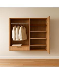 Floating Wardrobe with Drawer – Modern Formica Wardrobe by Maimo Furniture-MAM1008202518