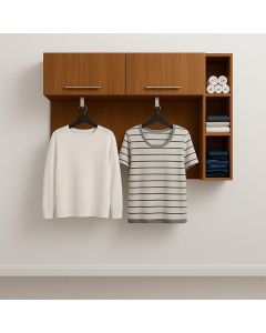 Floating Wardrobe with Shelves – Modern Wooden Wardrobe by Maimo Furniture-MAM1008202517