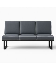 3-Seater Cushioned Church Bench with Metal Base – Modern Worship Seating | Maimo Furniture MAM0711202506