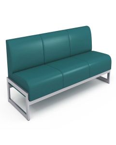 3-Seater Leather Church Bench with Metal Frame – Modern Reception Seating |Maimo Furniture  MAM0711202507