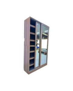 Modern Formica Shoe Rack with Sliding Mirror Doors – Space-Saving Shoe Cabinet by Maimo Furniture-MAM0601202612