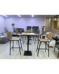 Modern Swivel Bar High Chair with Upholstered Seat – Minimalist Bar Stool by Maimo Furniture-MAM20261809