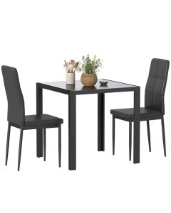 2 Seater Dining Table Set with Chairs – Compact Modern Dining Set by Maimo Furniture-MAM202618221