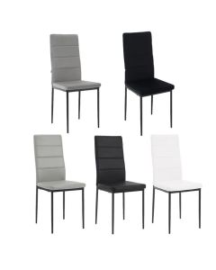 Modern High Back Dining Chairs Set – Upholstered Metal Frame Chairs by Maimo Furniture-MAM202618220