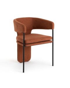 Modern Curved Upholstered Chair with Metal Legs – Contemporary Accent Chair by Maimo Furniture-MAM202618236