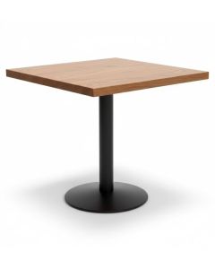 Square Dining Table with Central Metal Base – Modern Compact Table by Maimo Furniture-MAM202618224