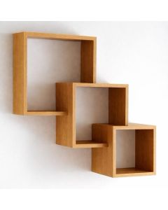 Modern Floating Cube Wall Shelf Design – Wooden Style Formica Shelf by Maimo Furniture-MAM202618247