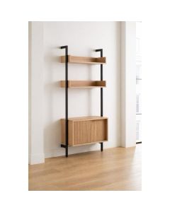 Modern Wall Shelf with Cabinet and Metal Frame – Formica Storage Unit by Maimo Furniture-MAM202618251